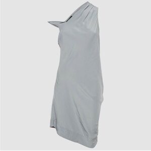 All Saints Crepe Grey One-Shoulder Dress